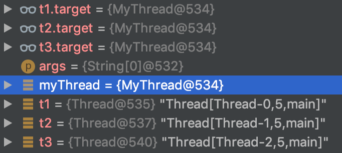 Thread target to the same Runnable