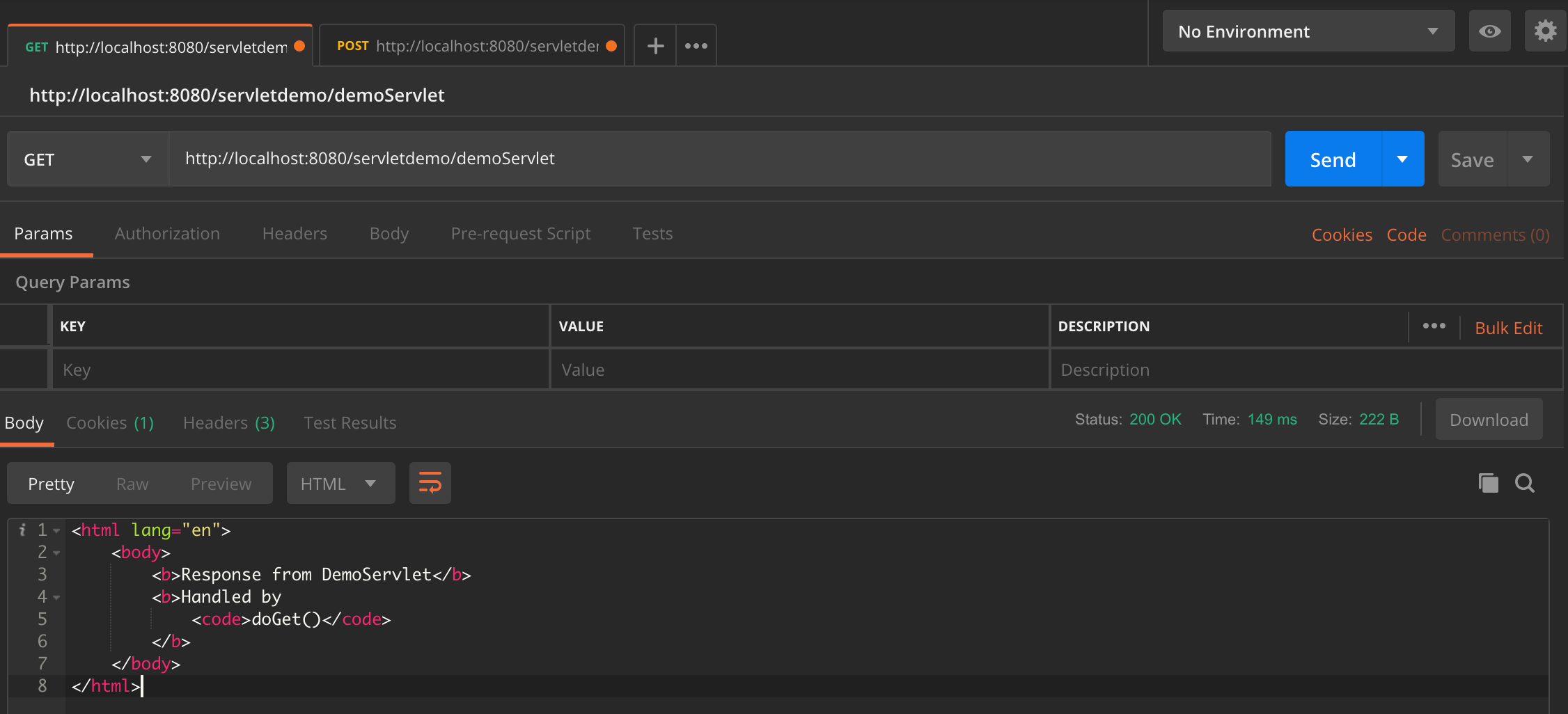 Handling GET request